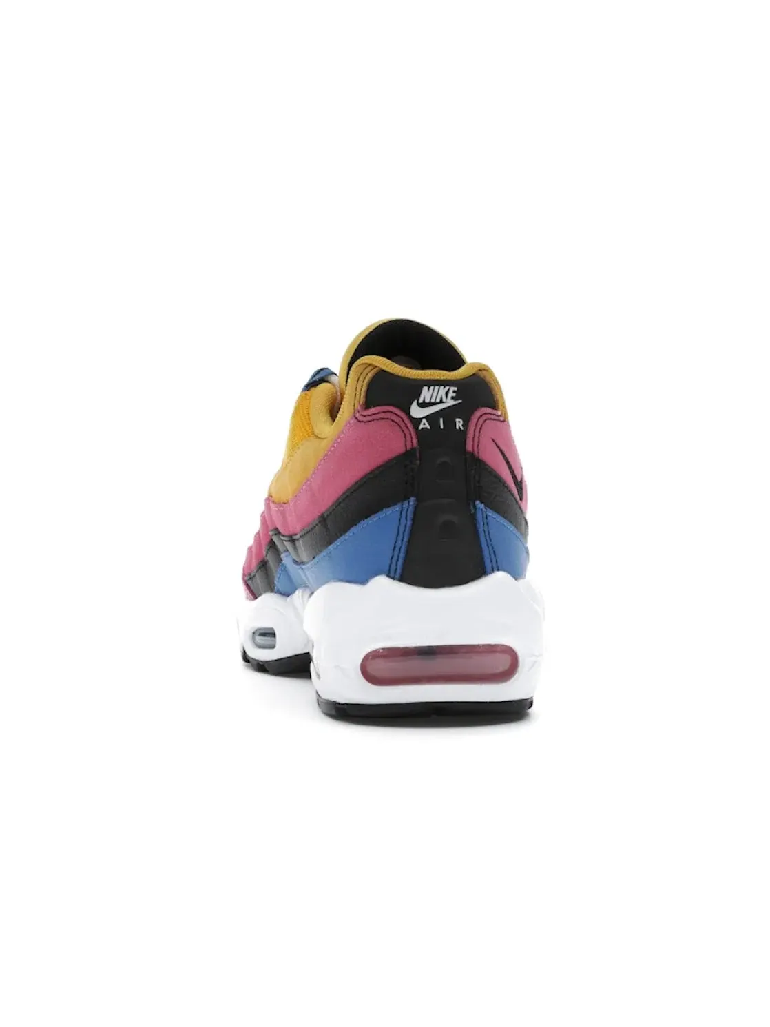 Мужские кроссовки с мультиколорным замшевым верхом Nike Air Max 95 — изображение 4 из 4, желтый/синий-розовый
