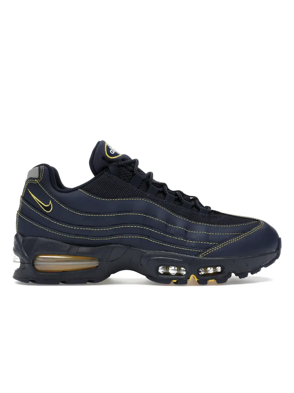 Мужские кроссовки Lifestyle с цветовой блокировкой Nike Air Max 95 OG Big Bubble, Obsidian/Varsity Maize — изображение 1 из 4