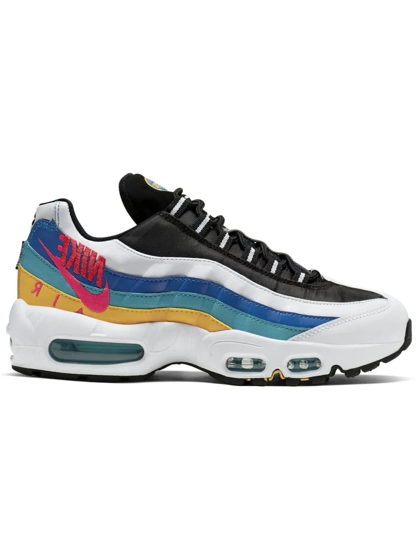 Женские кроссовки с ветровкой Nike Air Max 95 PRM — изображение 1 из 1, белый/красный/золотистый