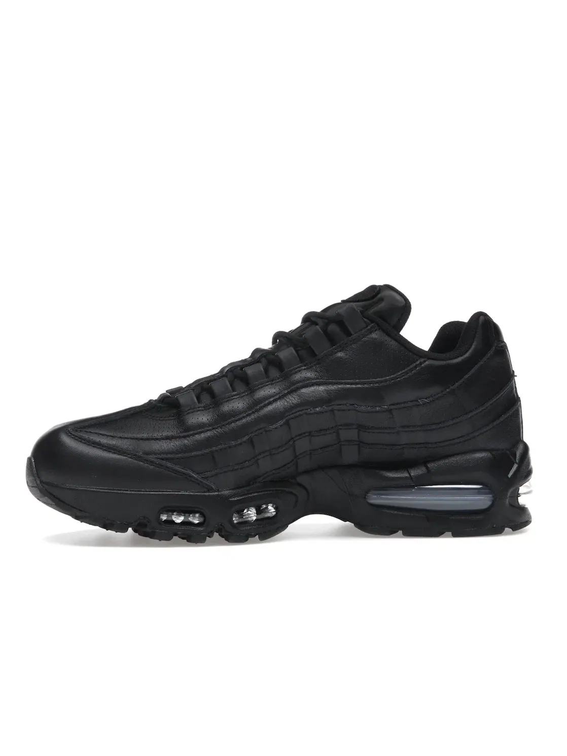 Мужские кроссовки кожаные Nike Air Max 95 QS — изображение 3 из 4, черный/черный/черный
