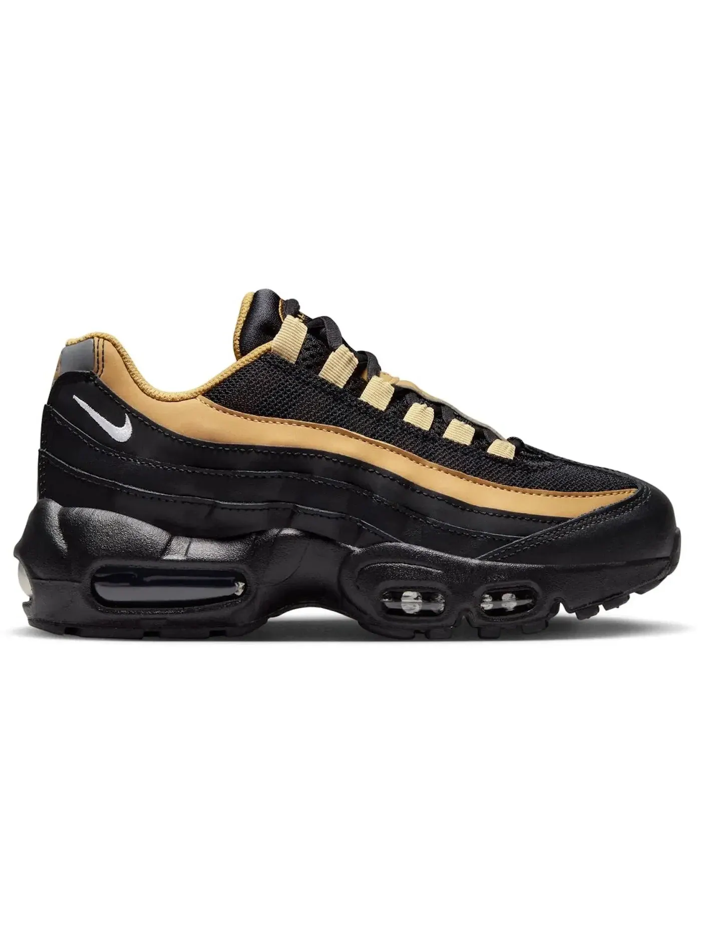 Детские кроссовки повседневные Nike Air Max 95 Nike — изображение 1 из 1, черный/золотистый//белый