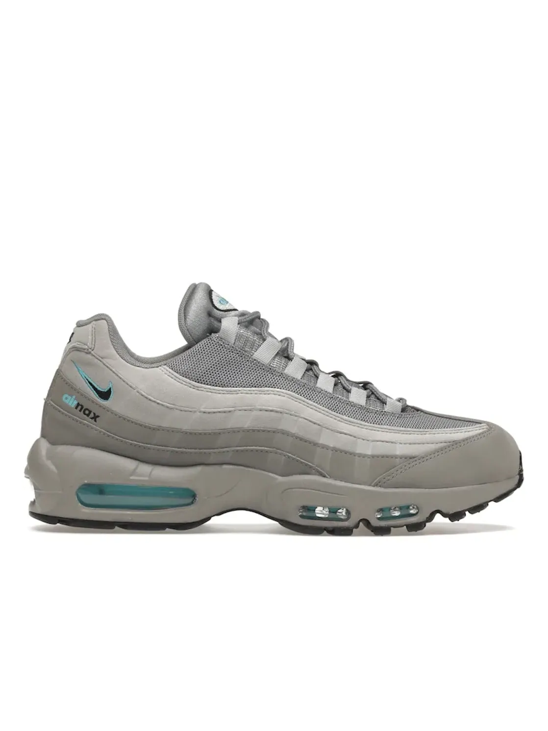 Мужские кроссовки Lifestyle с сетчатым верхом Nike Air Max 95 — изображение 1 из 4, серый/голубой-черный