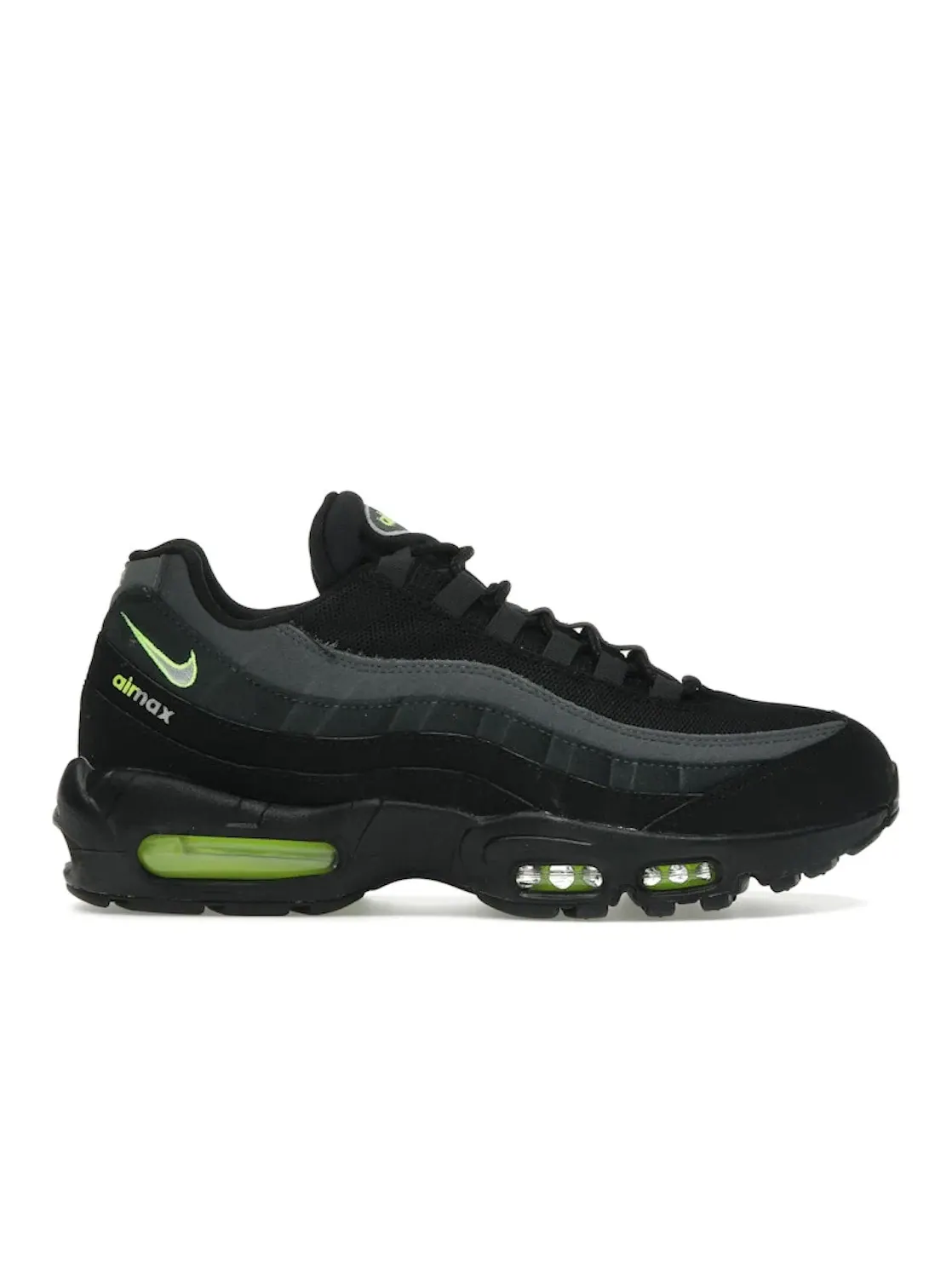 Мужские кроссовки Lifestyle с сеткой и кожей Nike Air Max 95 — изображение 1 из 4, черный/серый-серый