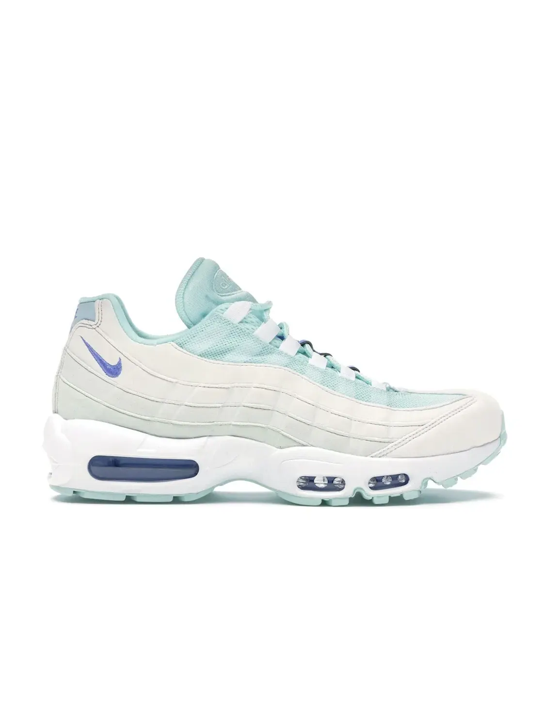 Женские кроссовки с технологией Air Max Nike Air Max 95 — изображение 1 из 4, белый-белый-голубой