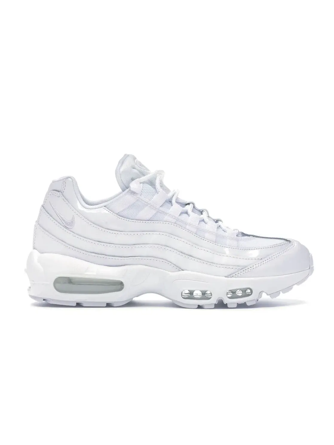 Женские кроссовки с цельнобелой расцветкой Nike Air Max 95 — изображение 1 из 4, белый/белый-белый