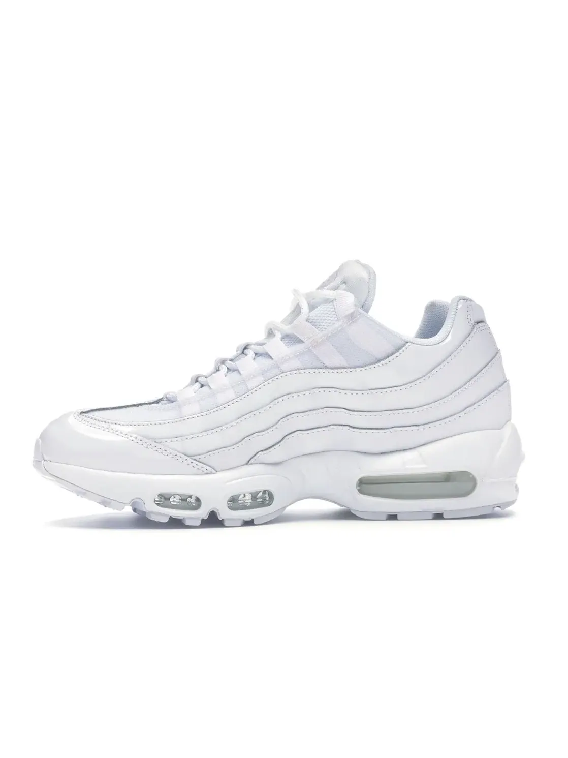 Женские кроссовки с цельнобелой расцветкой Nike Air Max 95 — изображение 3 из 4, белый/белый-белый