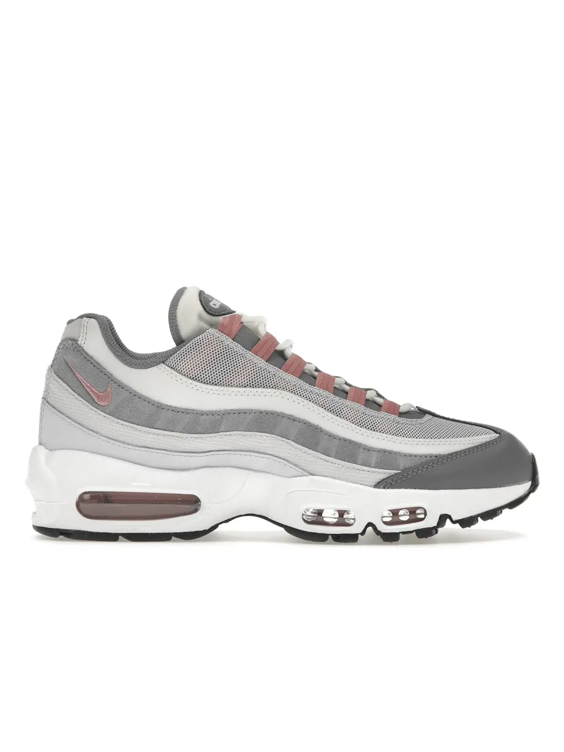 Мужские кроссовки с дизайном наслоения Nike Air Max 95 Nike — изображение 1 из 4, серый/красный-белый