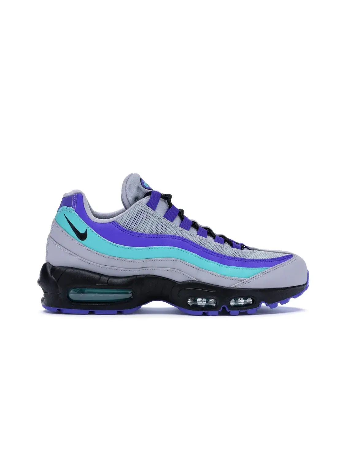 Мужские кроссовки Lifestyle с верхом из замши и кожи Nike Air Max 95 — изображение 1 из 4, серый/черный-индиго