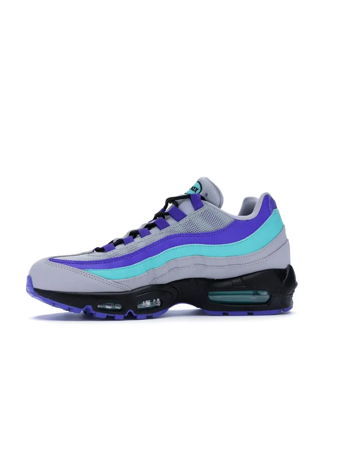 Мужские кроссовки Lifestyle с верхом из замши и кожи Nike Air Max 95 — изображение 3 из 4, серый/черный-индиго