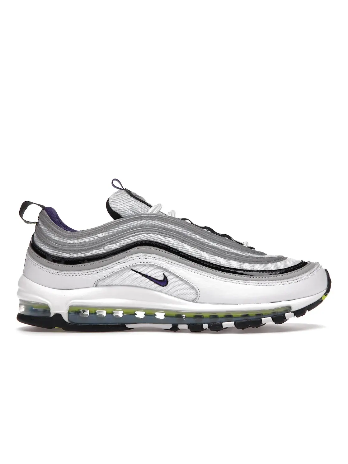 Мужские кроссовки с настраиваемыми нашивками Nike Air Max 97 — изображение 1 из 4, белый/черный-фиолетовый