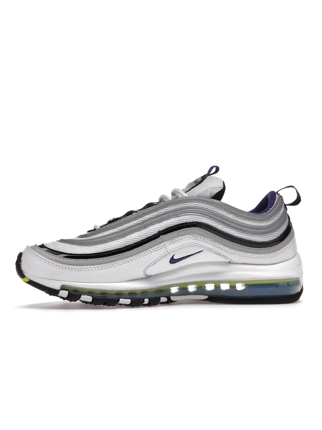 Мужские кроссовки с настраиваемыми нашивками Nike Air Max 97 — изображение 3 из 4, белый/черный-фиолетовый