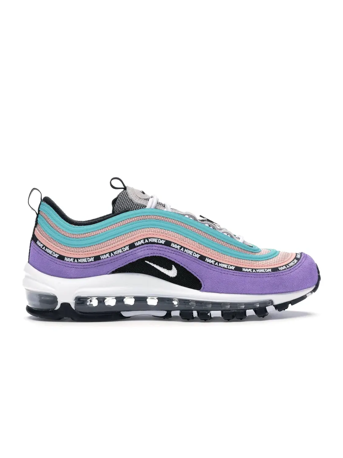 Детские кроссовки с многоцветным верхом Nike Air Max 97 Have a Nike Day — изображение 1 из 4, фиолетовый/белый-черный