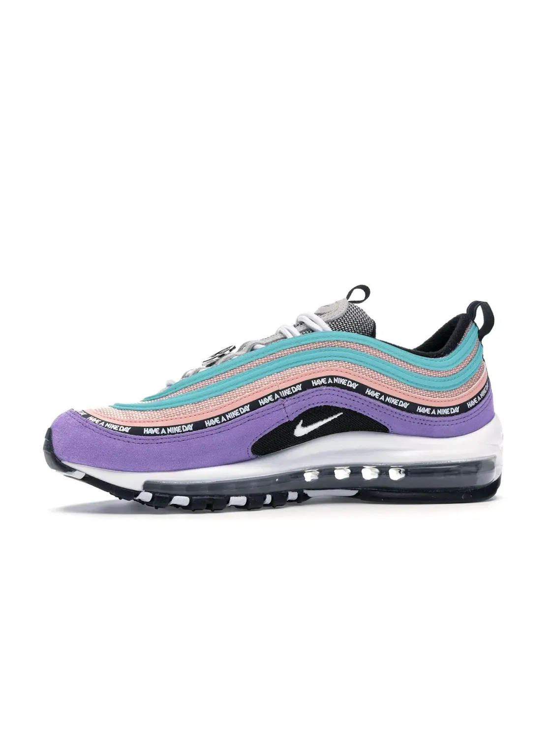 Детские кроссовки с многоцветным верхом Nike Air Max 97 Have a Nike Day — изображение 3 из 4, фиолетовый/белый-черный