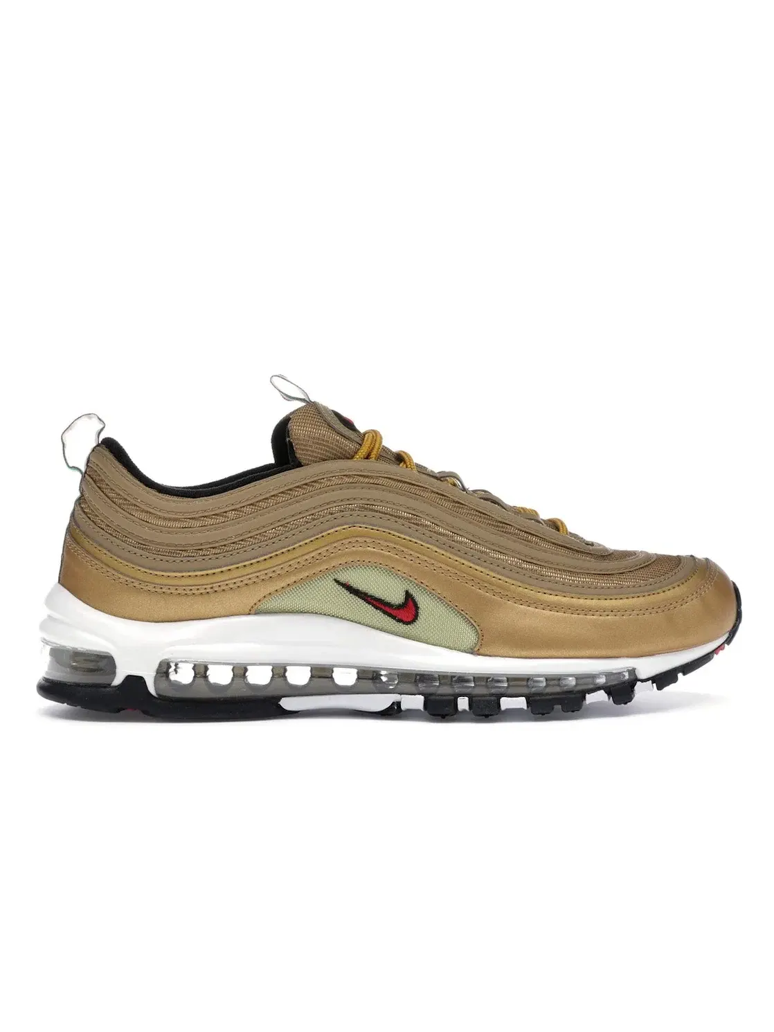 Мужские кроссовки с золотистым верхом Nike Air Max 97 Metallic Gold (Italy) — изображение 1 из 4