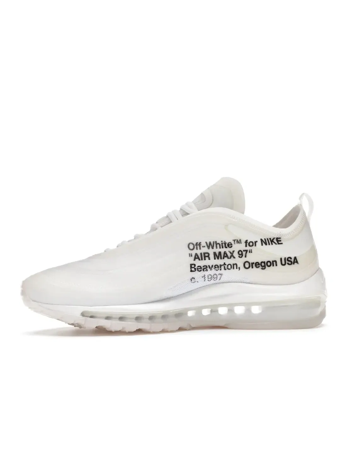 Мужские кроссовки с прозрачным верхом Nike Air Max 97 Off-White — изображение 3 из 4, белый/-синий