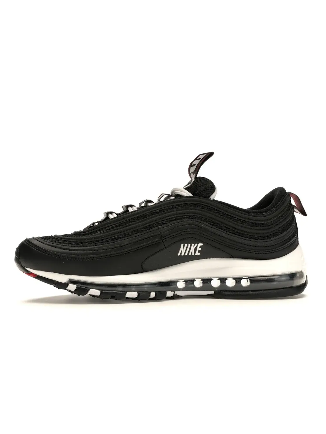 Мужские кроссовки с контрастной отделкой Nike Air Max 97 — изображение 3 из 4, черный/белый-красный