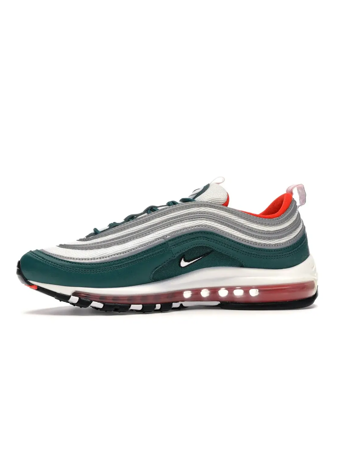 Мужские кроссовки Lifestyle с амортизацией Nike Air Max 97 Nike — изображение 3 из 4, белый-оранжевый-черный