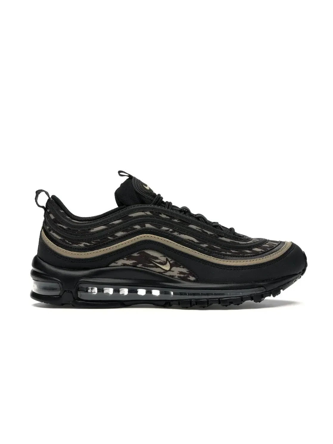 Мужские кроссовки Lifestyle с принтом Tiger Camo Nike Air Max 97 — изображение 1 из 4, черный/коричневый-хаки