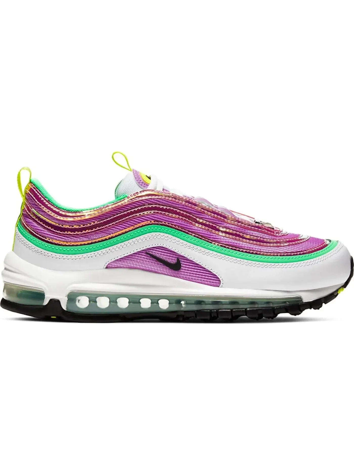 Женские кроссовки с воздушной подошвой Nike Air Max 97 — изображение 1 из 1, белый/-зеленый