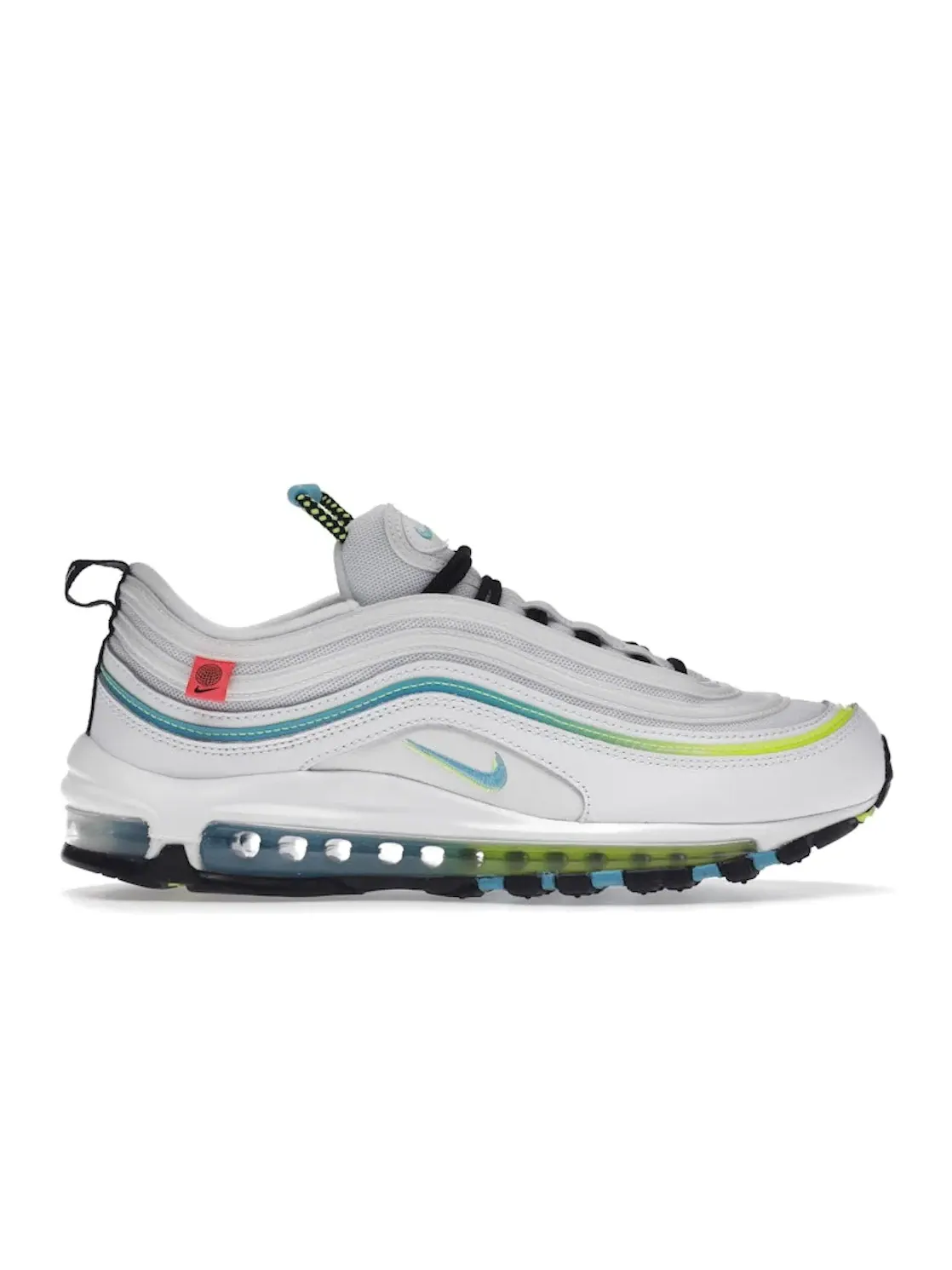 Мужские кроссовки Lifestyle с принтом Nike Air Max 97 Nike — изображение 1 из 4, белый/синий-черный