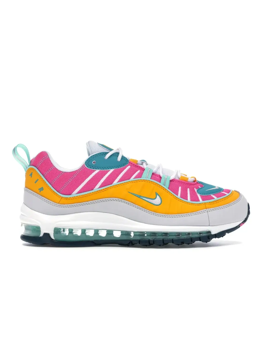 Женские кроссовки с технологией Air Max Nike Air Max 98 — изображение 1 из 4, серый---белый-золотистый