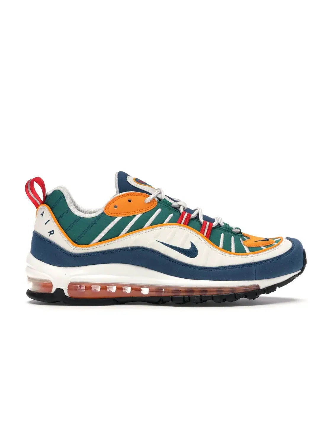 Женские кроссовки с контрастными цветами Nike Air Max 98 — изображение 1 из 4, красный/синий-оранжевый