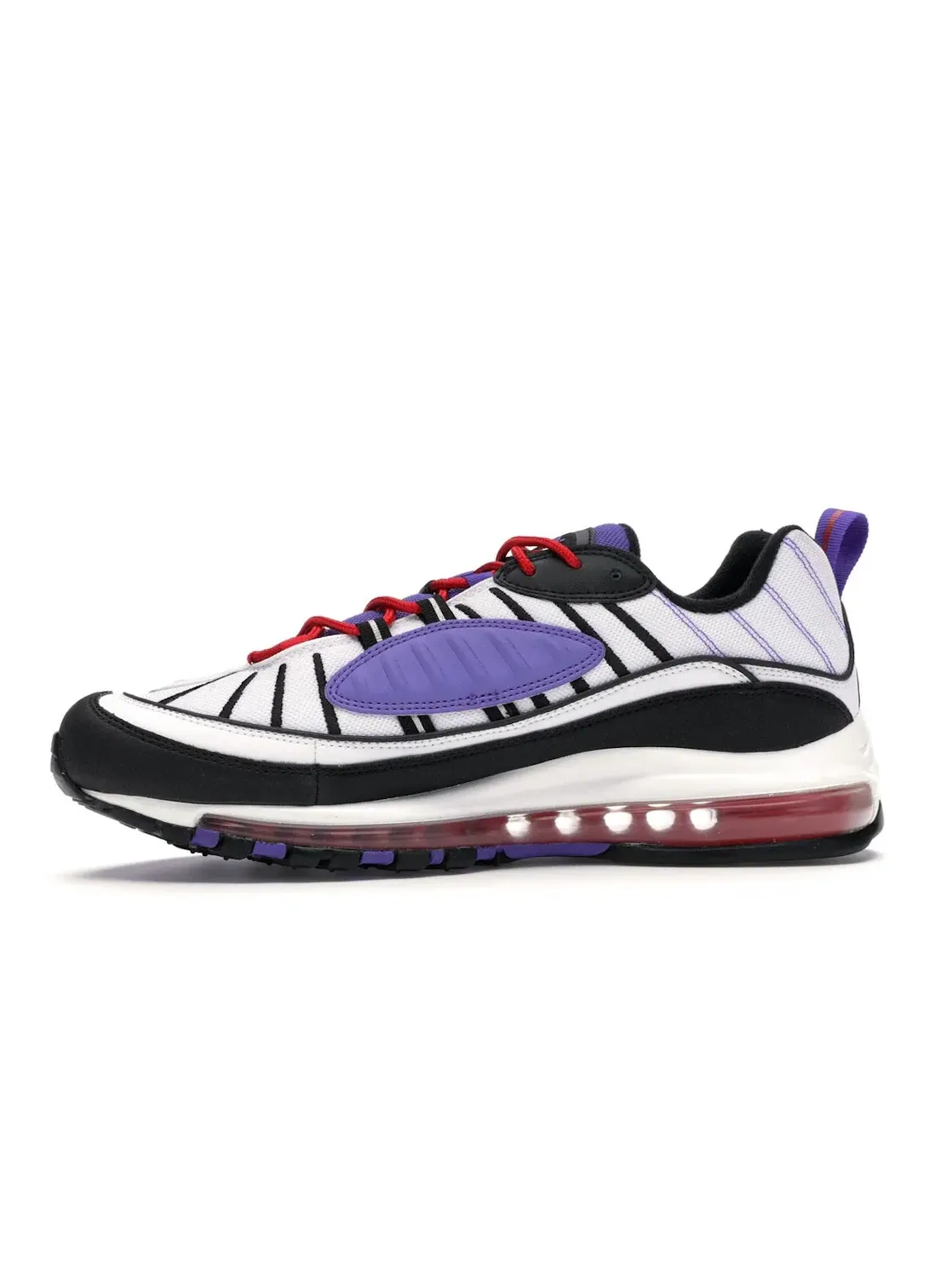 Мужские кроссовки Lifestyle Nike Air Max 98 — изображение 3 из 4, белый/черный-фиолетовый