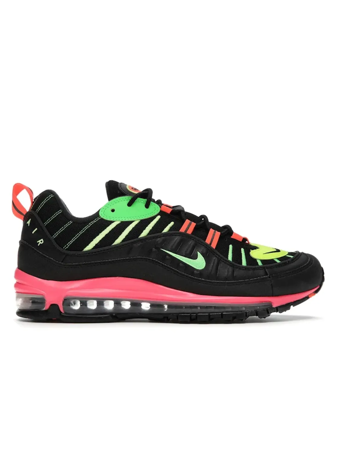 Мужские кроссовки Lifestyle Nike Air Max 98 — изображение 1 из 4, черный/зеленый-розовый