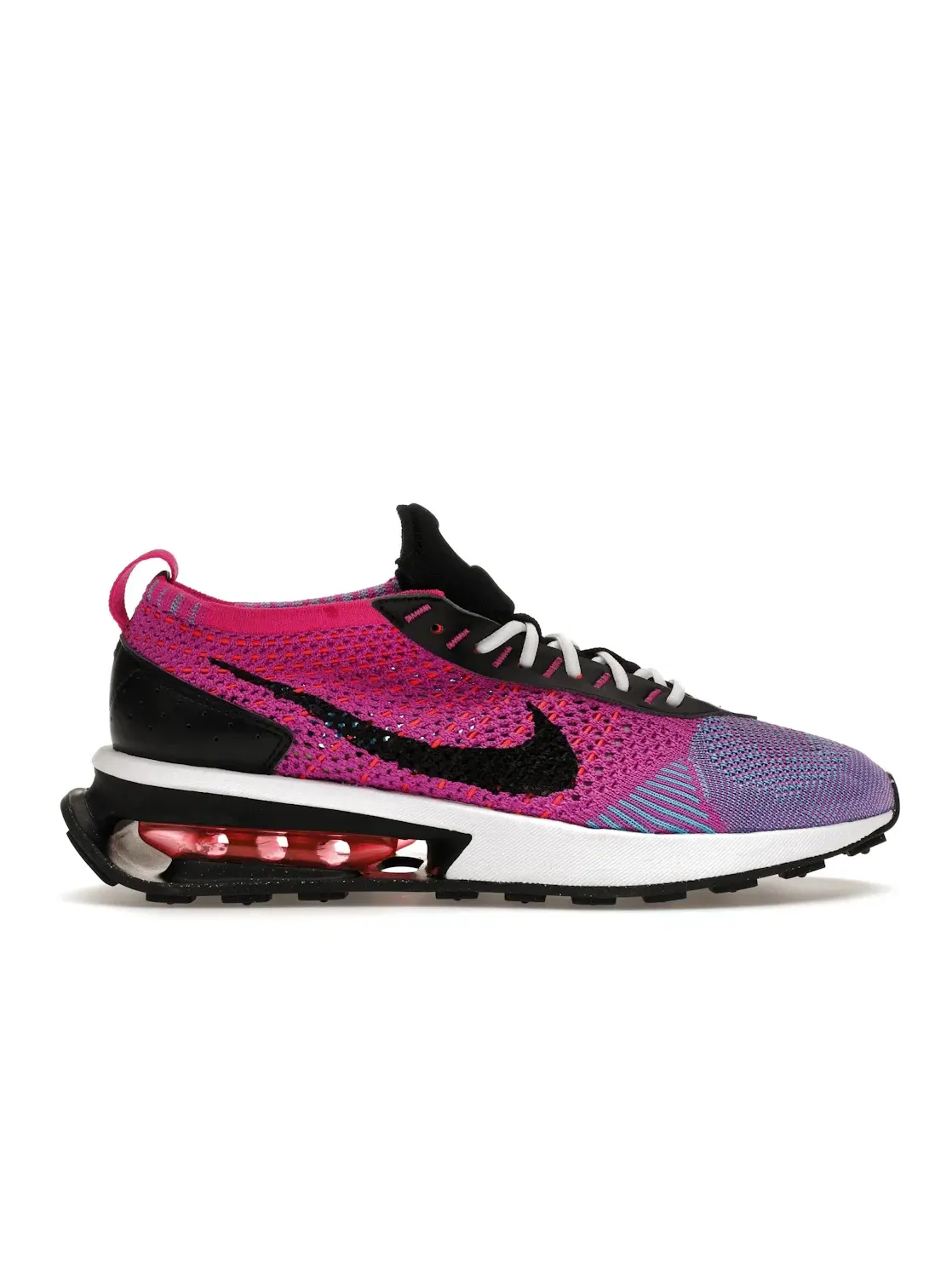 Женские кроссовки Lifestyle с сетчатым верхом Nike Air Max Flyknit Racer Nike — изображение 1 из 4, черный/синий/оранжевый