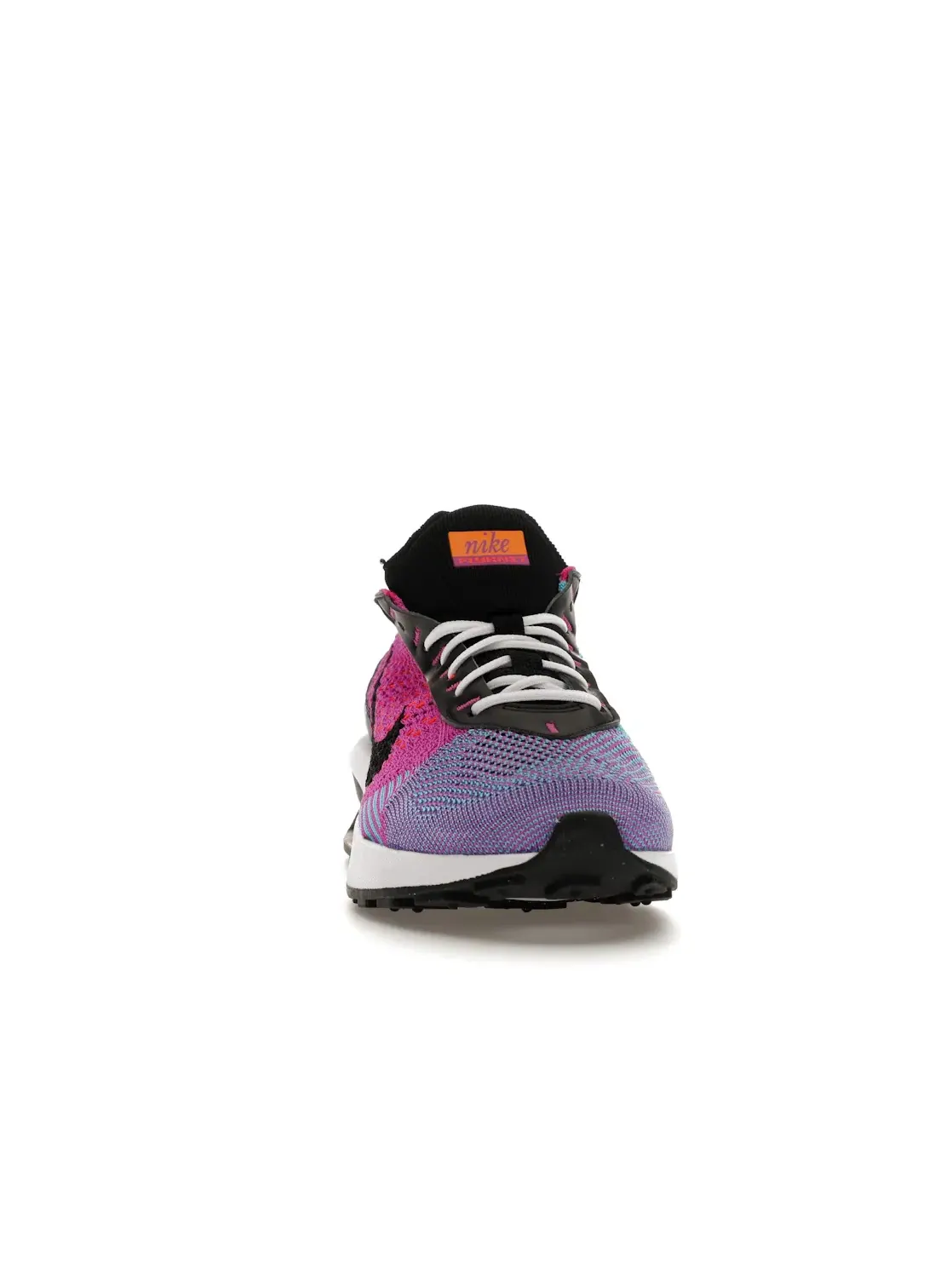 Женские кроссовки Lifestyle с сетчатым верхом Nike Air Max Flyknit Racer Nike — изображение 2 из 4, черный/синий/оранжевый