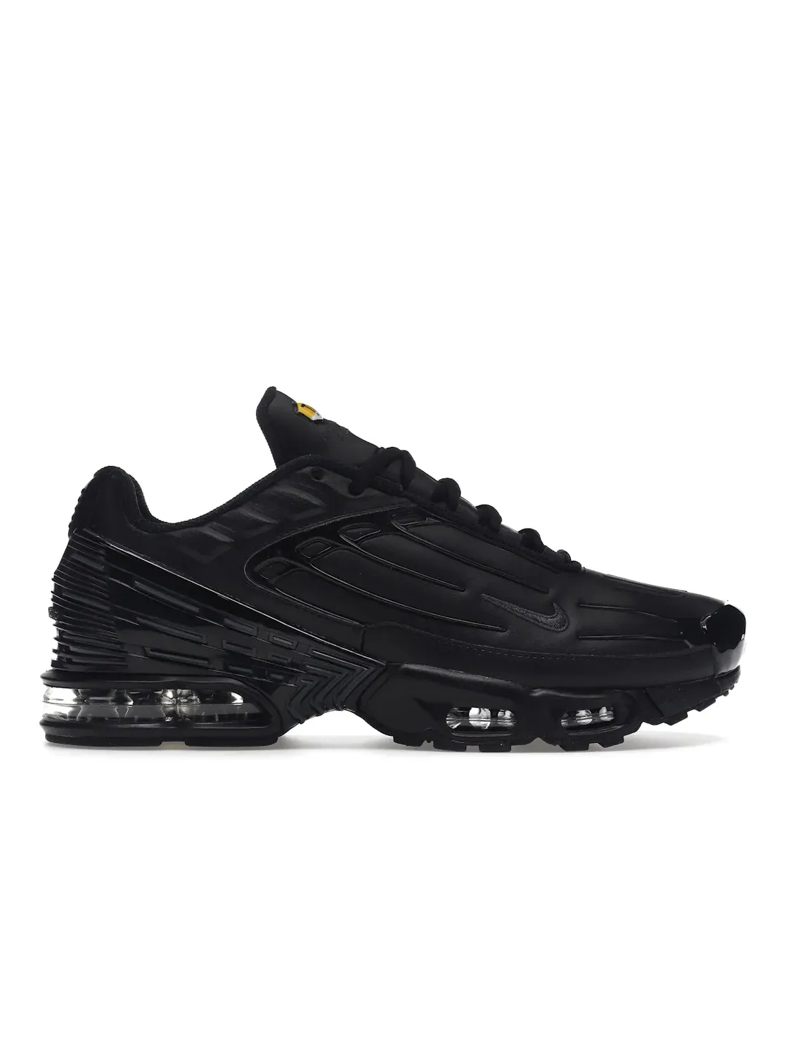 Мужские кроссовки с кожаными вставками Nike Air Max Plus 3 Leather — изображение 1 из 4, черный/темный серый