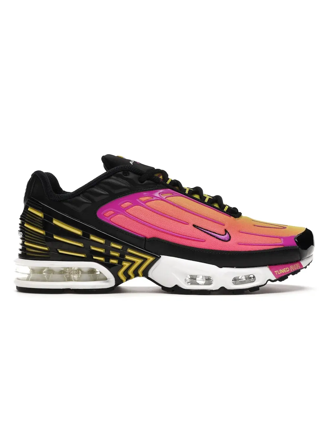 Мужские кроссовки с принтом Nike Air Max Plus 3 Nike — изображение 1 из 4, черный/фиолетовый-желтый