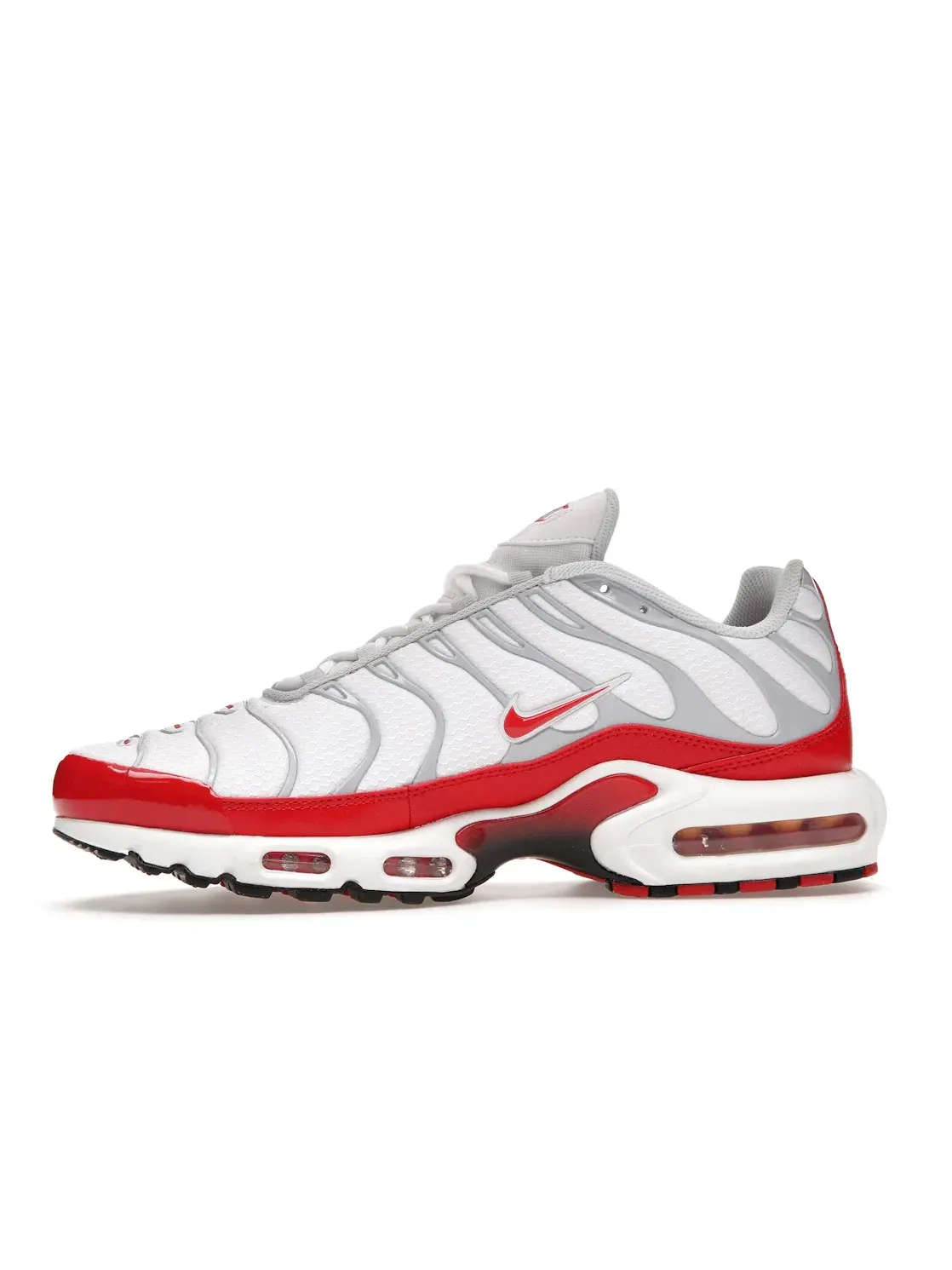 Мужские кроссовки Lifestyle с амортизацией Nike Air Max Plus Nike — изображение 3 из 4, белый/серый-красный