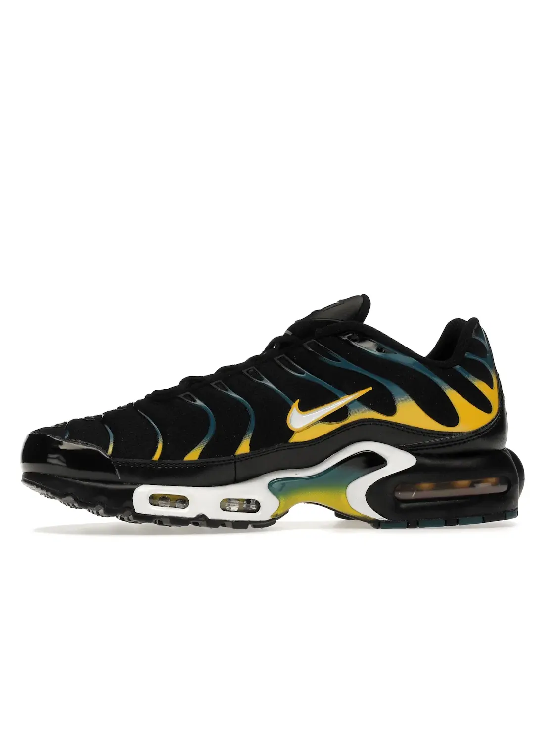Мужские кроссовки с амортизацией Nike Air Max Plus Nike — изображение 3 из 4, черный/белый/золотистый