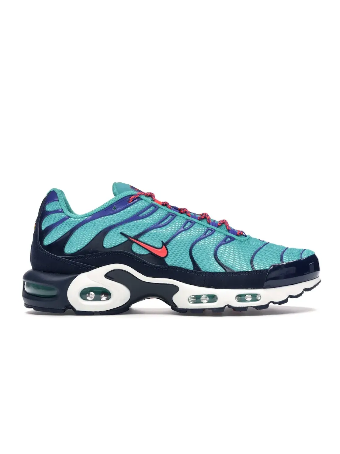 Мужские кроссовки Lifestyle с ярким дизайном Nike Air Max Plus Nike, Hyper Jade/Flash Crimson-Obsidian — изображение 1 из 4
