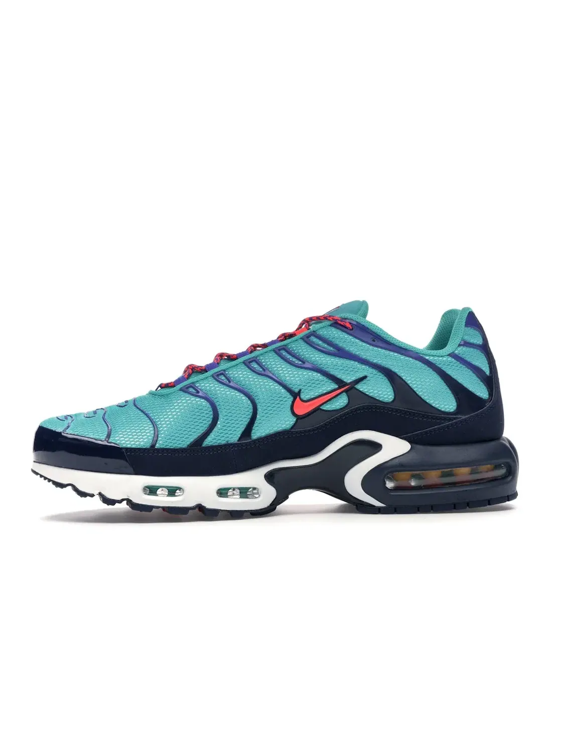 Мужские кроссовки Lifestyle с ярким дизайном Nike Air Max Plus Nike, Hyper Jade/Flash Crimson-Obsidian — изображение 3 из 4