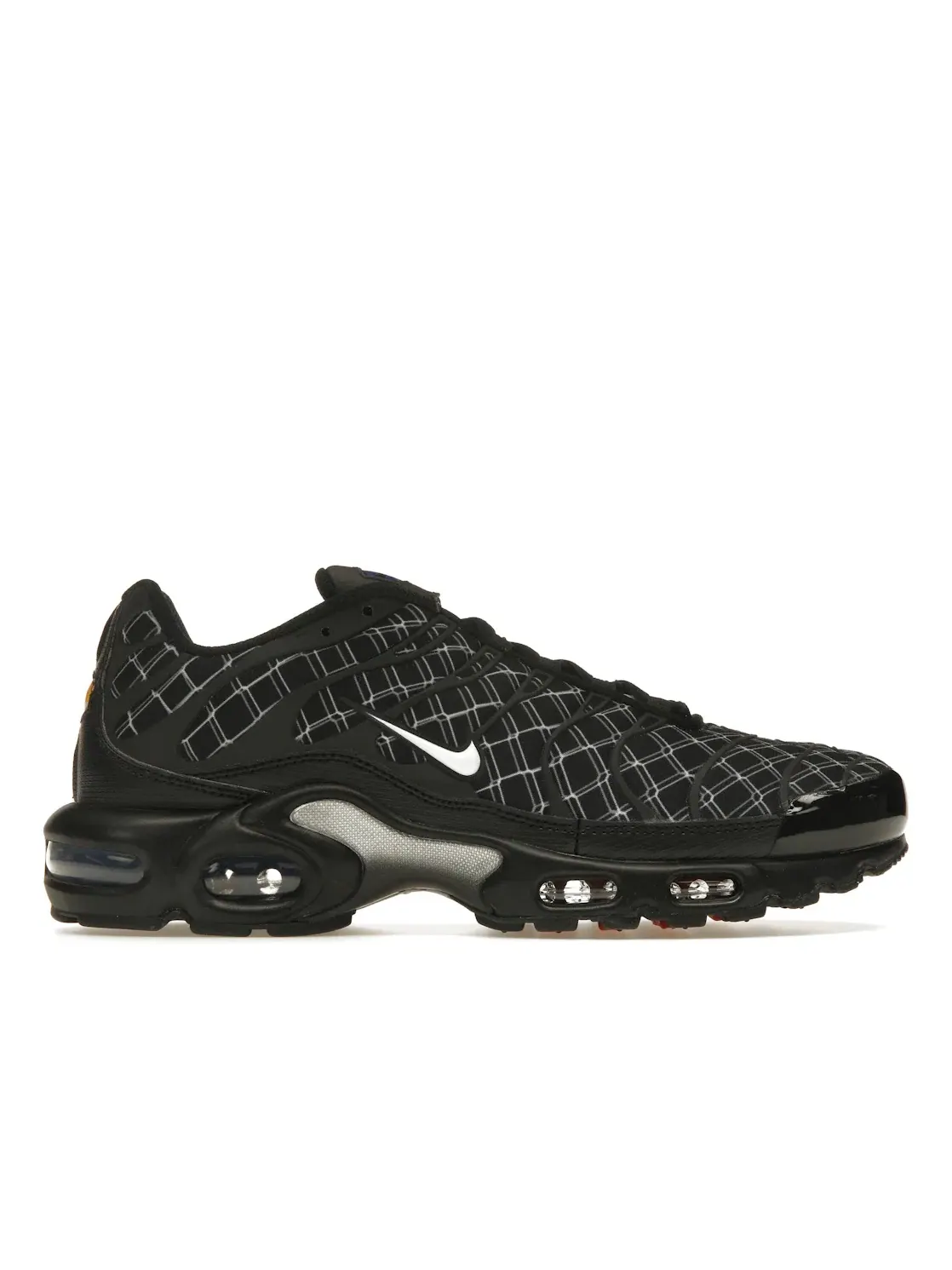 Мужские кроссовки с дизайном в стиле Помпиду Nike Air Max Plus — изображение 1 из 4, черный/серебристый/белый