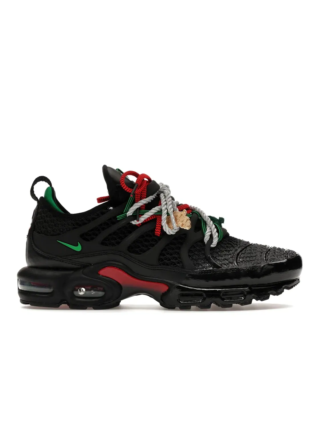 Мужские кроссовки Lifestyle с волнообразными накладками Nike Air Max Plus — изображение 1 из 4, черный/зеленый/красный