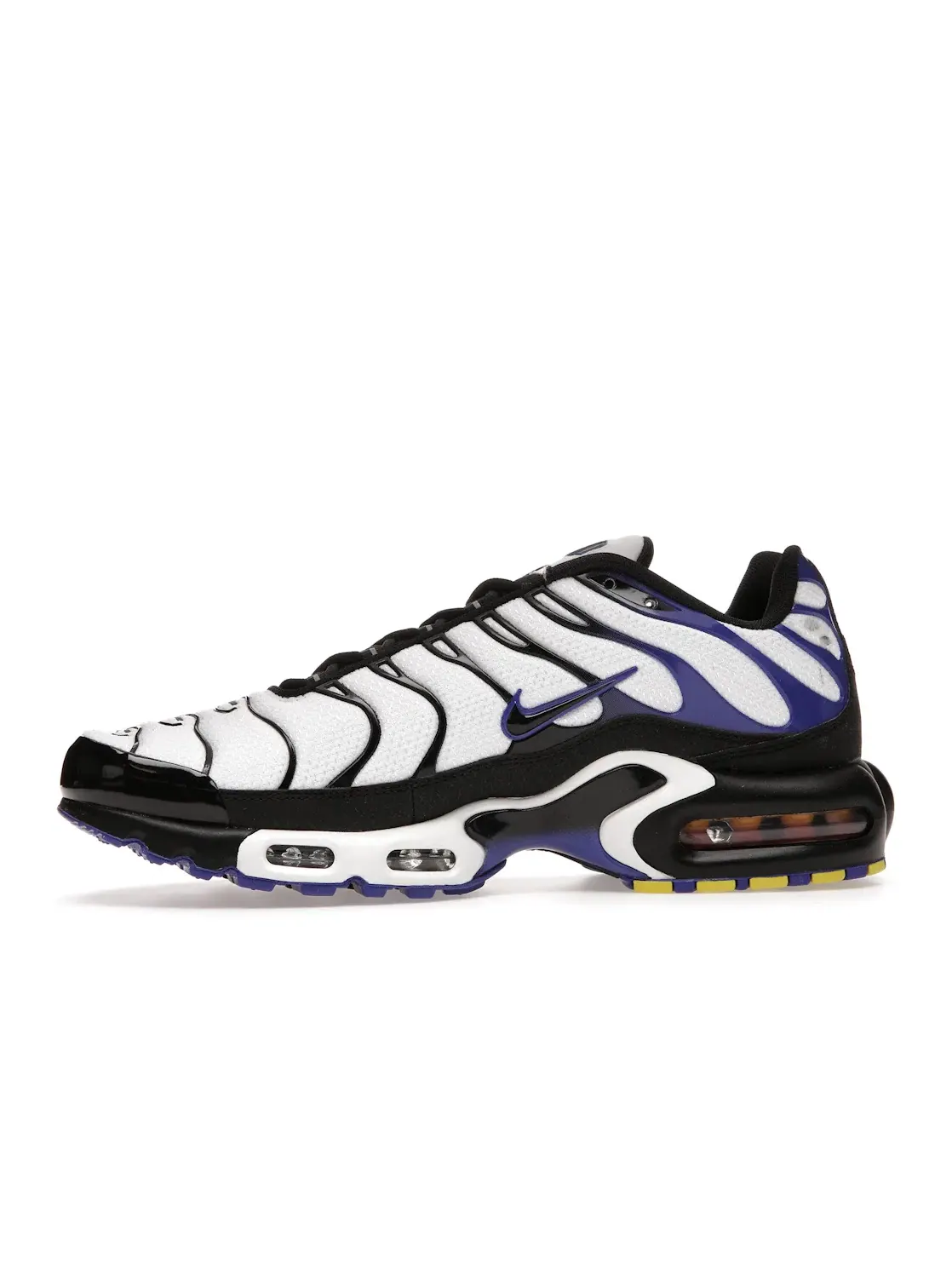 Мужские кроссовки с дизайном Nike Air Max Plus Nike — изображение 3 из 4, черный/белый-фиолетовый