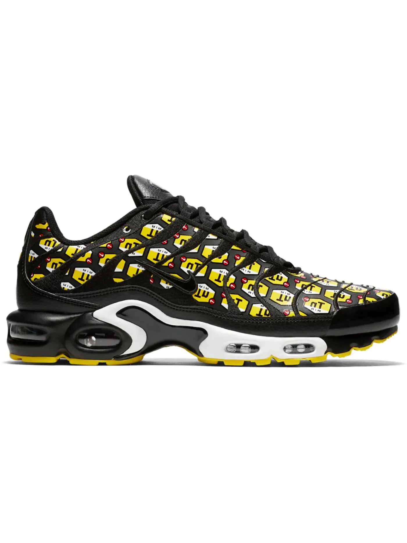 Мужские кроссовки Lifestyle Nike Air Max Plus QS — изображение 1 из 1, черный/белый-желтый