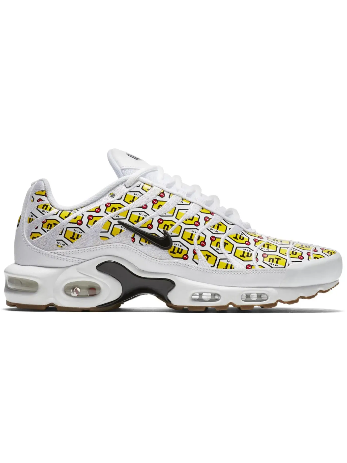 Мужские кроссовки с принтом Nike Air Max Plus QS Nike — изображение 1 из 1, белый/черный-желтый