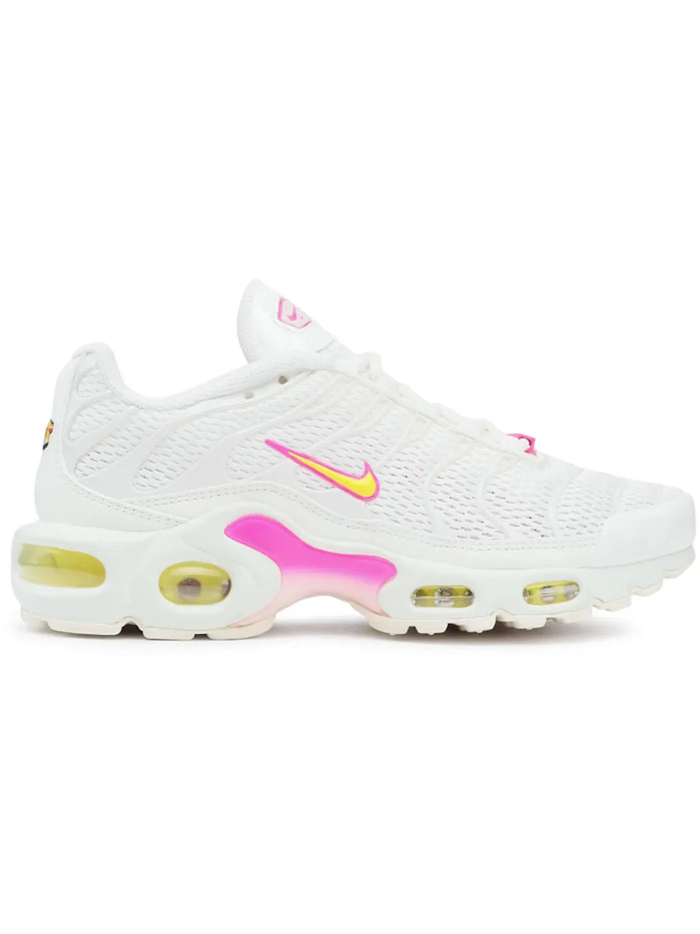 Женские кроссовки с амортизацией Nike Air Max Plus — изображение 1 из 1, розовый/желтый