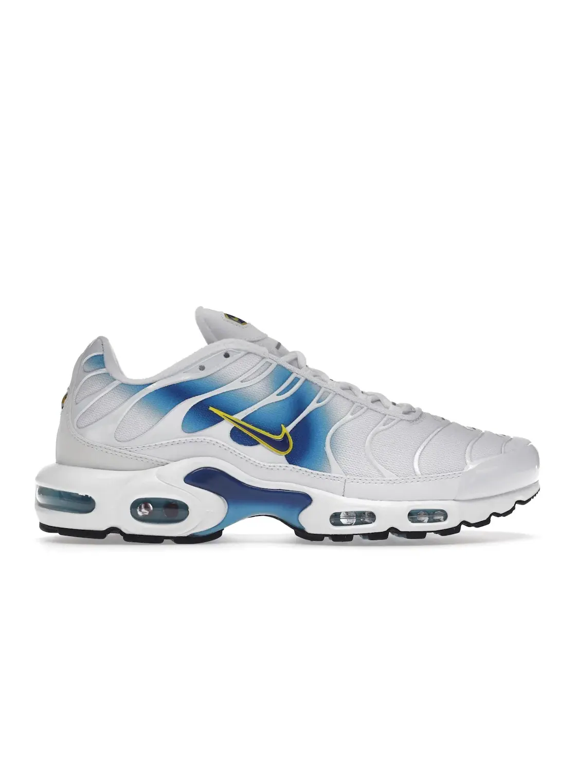 Мужские кроссовки с сетчатым верхом Nike Air Max Plus — изображение 1 из 4, белый/синий/желтый