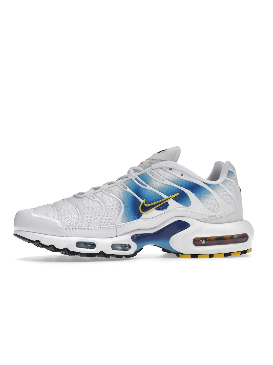 Мужские кроссовки с сетчатым верхом Nike Air Max Plus — изображение 3 из 4, белый/синий/желтый