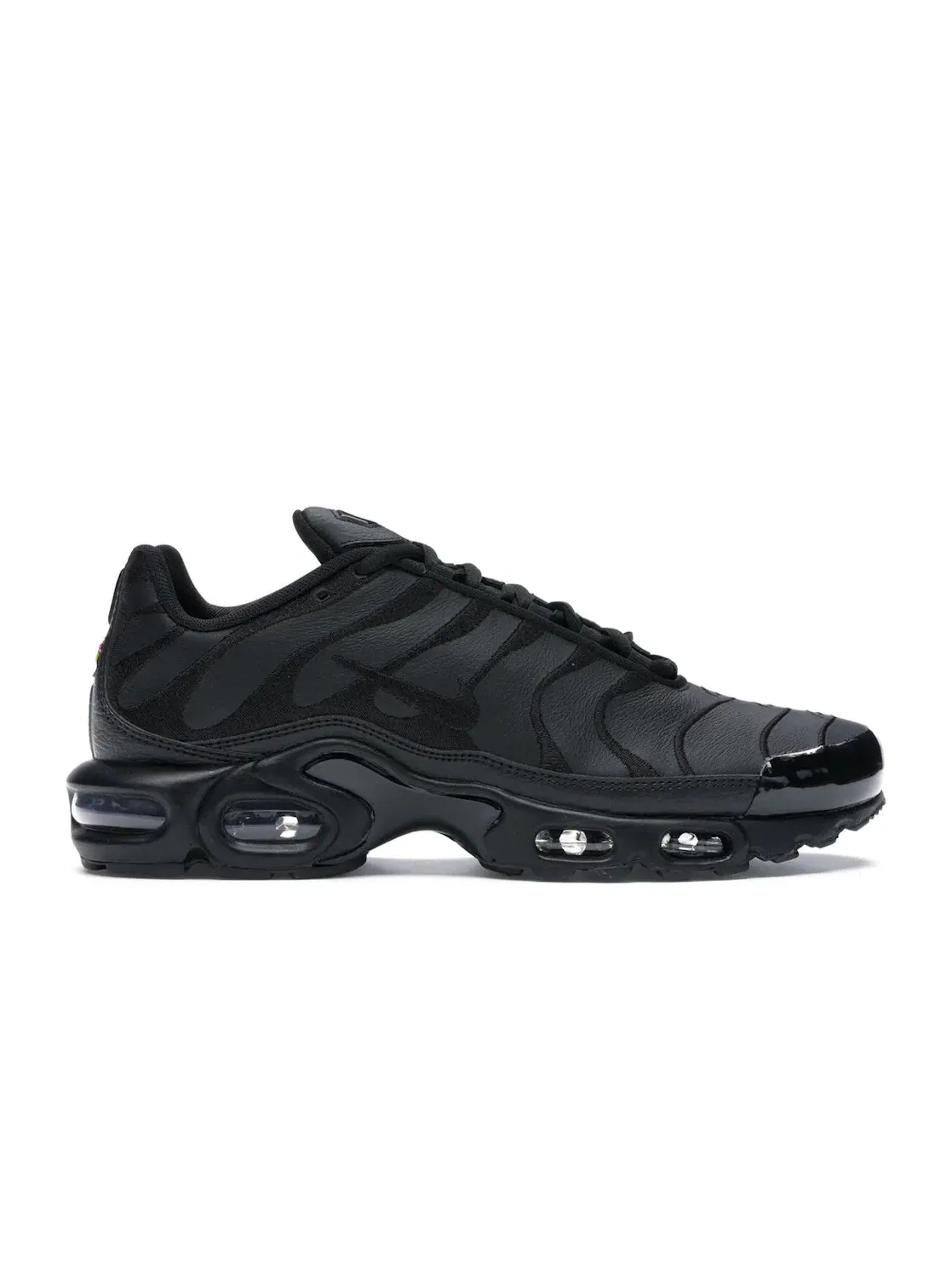 Мужские кроссовки Lifestyle с кожаным верхом Nike Air Max Plus — изображение 1 из 4, черный/черный-черный