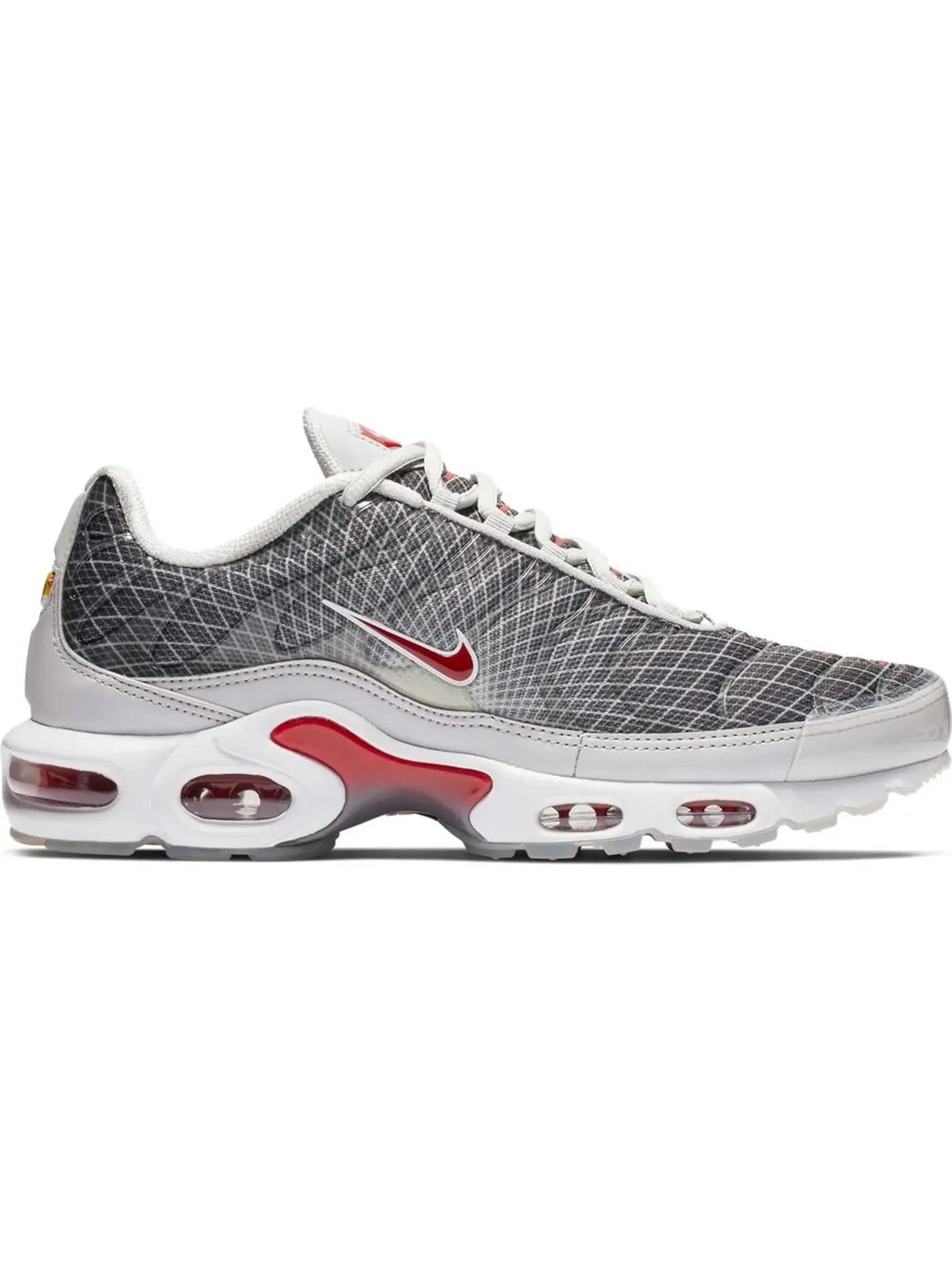 Мужские кроссовки с сетчатым верхом Nike Air Max Plus — изображение 1 из 1, серый/белый-красный