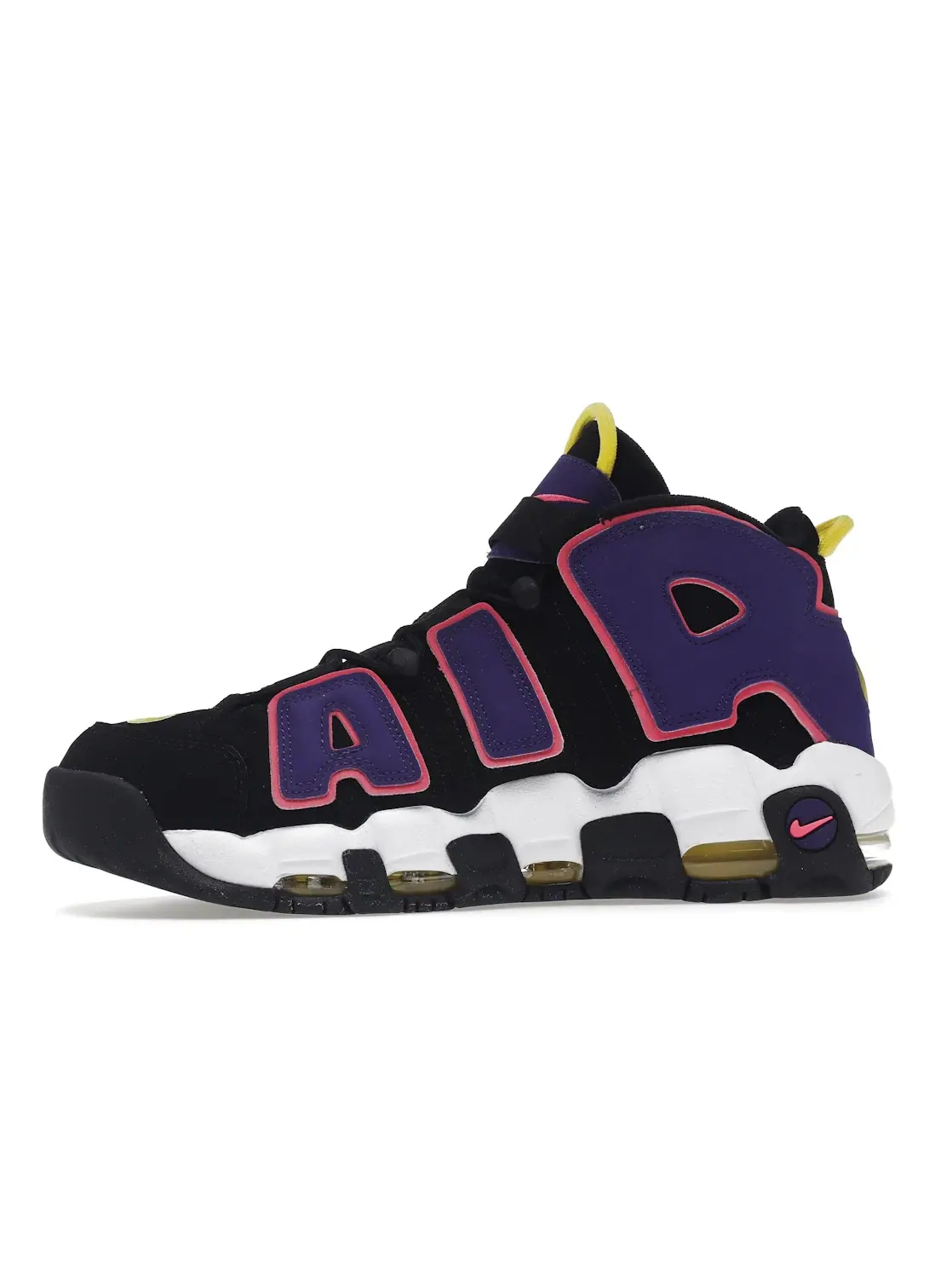 Мужские кроссовки из нубука с принтом Nike Air More Uptempo 96 — изображение 3 из 4, черный/мульти-фиолетовый