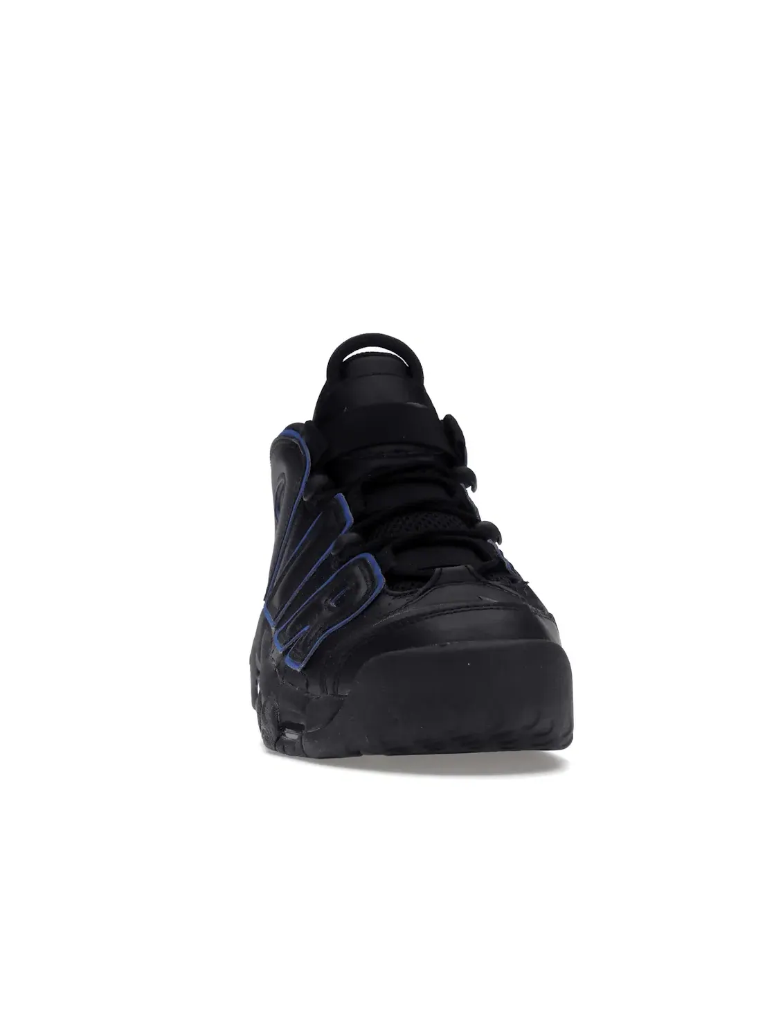 Мужские кроссовки высокий из натуральной кожи Nike Air More Uptempo 96 — изображение 2 из 4, черный//серый