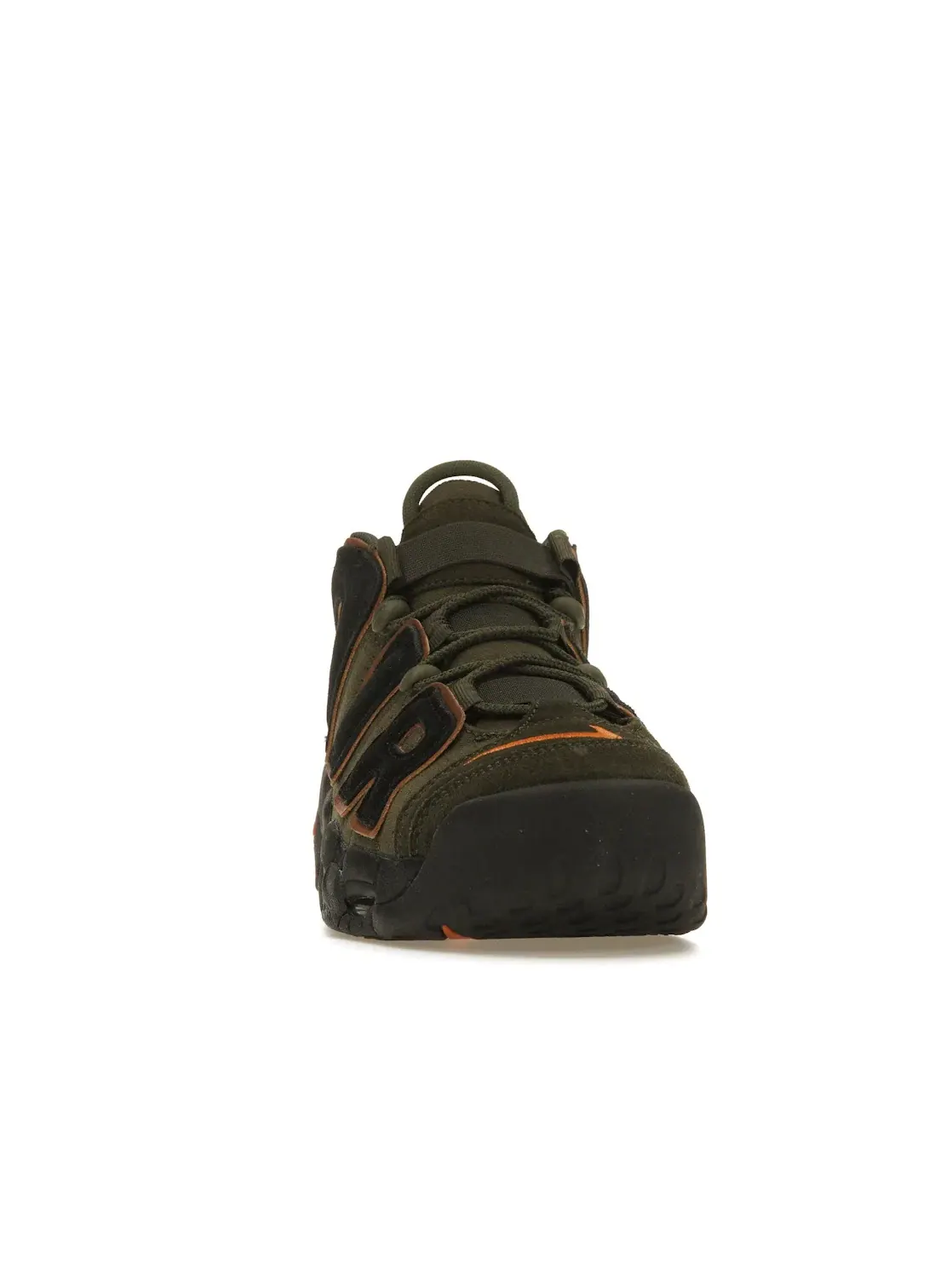 Мужские кроссовки Lifestyle Nike Air More Uptempo 96 — изображение 2 из 4, хаки/черный--оранжевый
