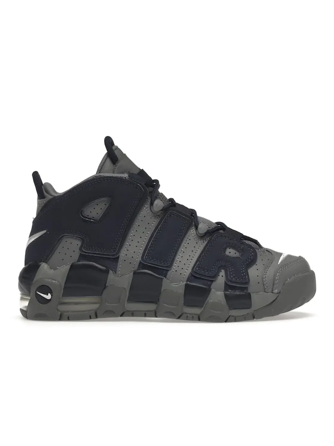 Детские кроссовки Lifestyle Nike Air More Uptempo 96 — изображение 1 из 4, серый/белый-темно-синий